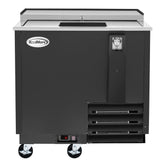 36 in. Commercial Bottle Cooler in Black with Built-In Opener, ETL Listed, 9 cu. ft. (KM-BOC36-BK)